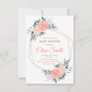 Rosa Duschbrause RSVP Karte