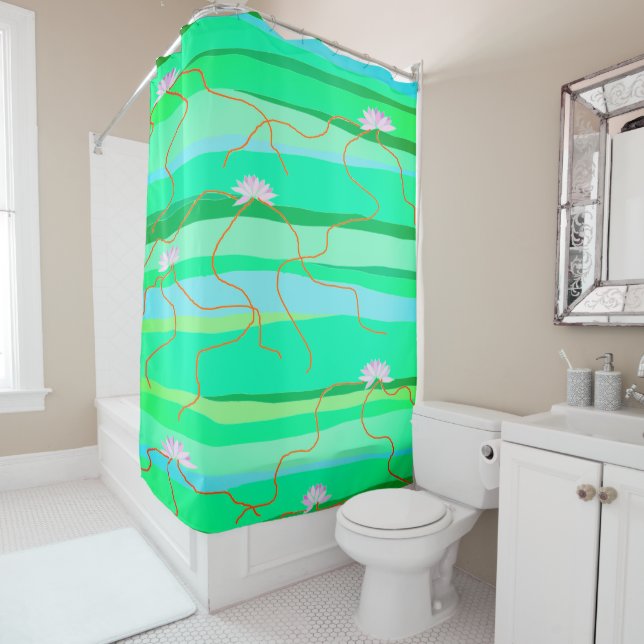 Rosa Duschvorhang (Beispiel)
