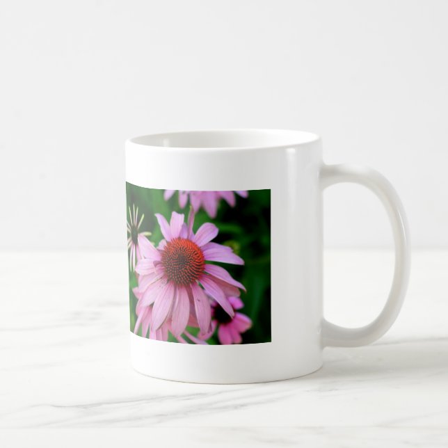 Rosa Echinacea-Tasse Kaffeetasse (Rechts)