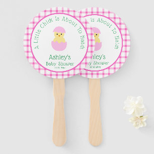 Rosa Ei Kleines Küken zum Schlüpfen Mädchen Baby S Fächer