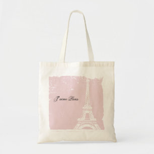 Rosa Eiffel-Turm-Leinwand-Tasche Tragetasche