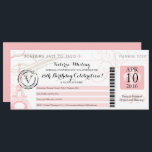 Rosa Eiffelturm Night in Paris Geburtstagsparty Einladung<br><div class="desc">Ein Vintager Paris Frankreich Boarding Pass für JEDEN GEBURTSTAG FEIERN. Blüh Designs mit Eiffelturm. Die Farben sind weiß und rosa. Für Anfragen über kundenspezifische Designänderungen des unabhängigen Designers senden Sie bitte eine E-Mail an paula@labellarue.com BEVOR Sie Ihre Bestellung anpassen oder anpassen.</div>