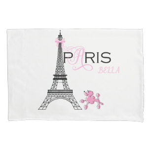 Rosa Eiffelturm Paris Frankreich Pudel Chic Kissenbezug