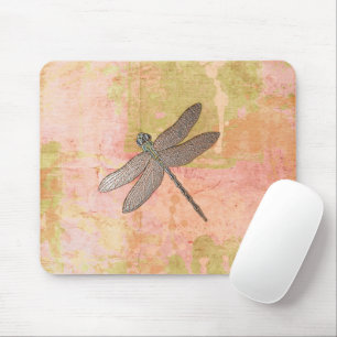 Rosa Eindrücke Dragonfly Mousepad