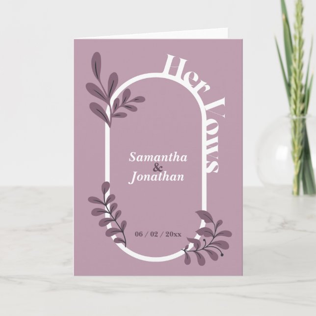 Rosa Einfache Hochzeit ihre Stimmkarte Dankeskarte (Vorderseite)