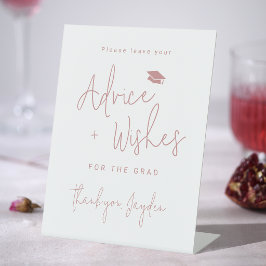 Rosa einfache moderne Schrift Graduiertenberatung  Sockelschild