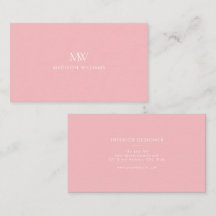 Rosa einfaches elegantes modernes Monogramm