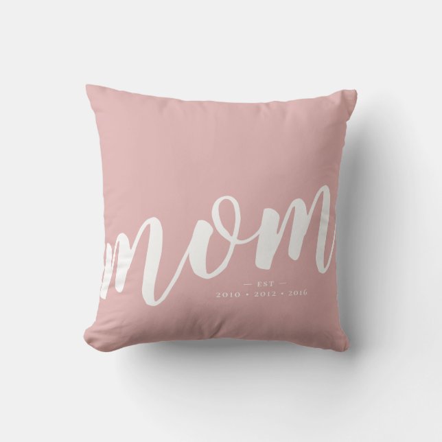 Rosa | Einfaches Typografie-Mama-Kissen Kissen (Vorderseite)