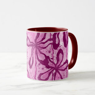 Rosa eingefärbte Blume Tasse