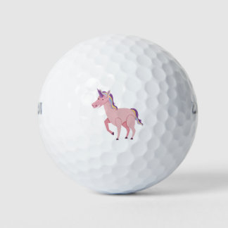 Rosa Einhorn-Cartoon Golfball