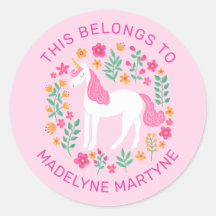 Rosa Einhorn dieses gehört zur Personalisierten Sc