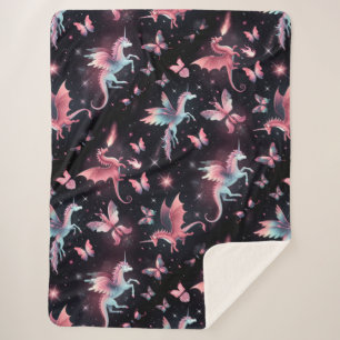 Rosa Einhorn-Drache-Mix Sherpadecke