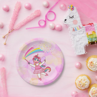 Rosa Einhorn Fairy Princess Paper Teller
