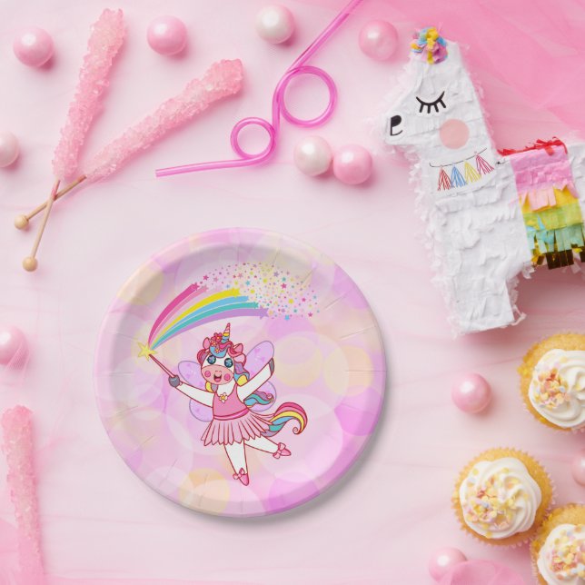 Rosa Einhorn Fairy Princess Paper Teller (Party)