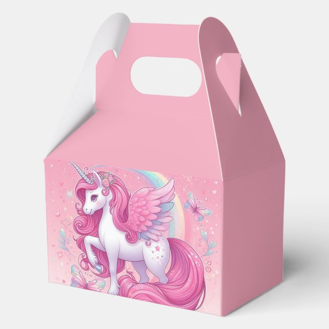 Rosa Einhorn Geschenkschachtel (Rückseite)