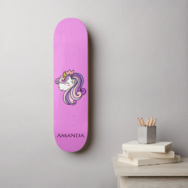 Rosa Einhorn Skateboard