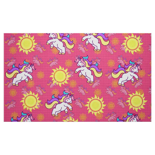 Rosa Einhorn Stoff (Fat Quarter (45,7 x 55,9 cm))
