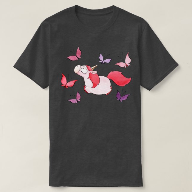 Rosa Einhorn T-Shirt (Design vorne)