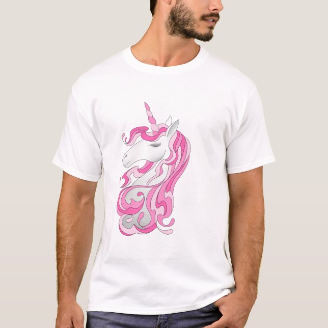 Rosa Einhorn T-Shirt (Vorderseite)