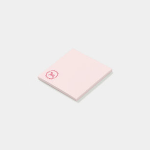 Rosa Einhorn und Blume Post-it Klebezettel