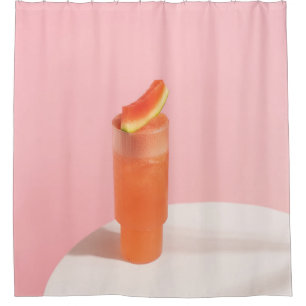 Rosa Eis auf der Membran Duschvorhang