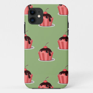 Rosa Eisbecher auf grün Case-Mate iPhone Hülle