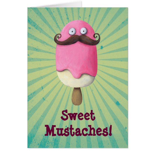 Rosa Eiscreme mit den Schnurrbärten (Vorne)