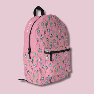 Rosa Eistüte Bedruckter Rucksack