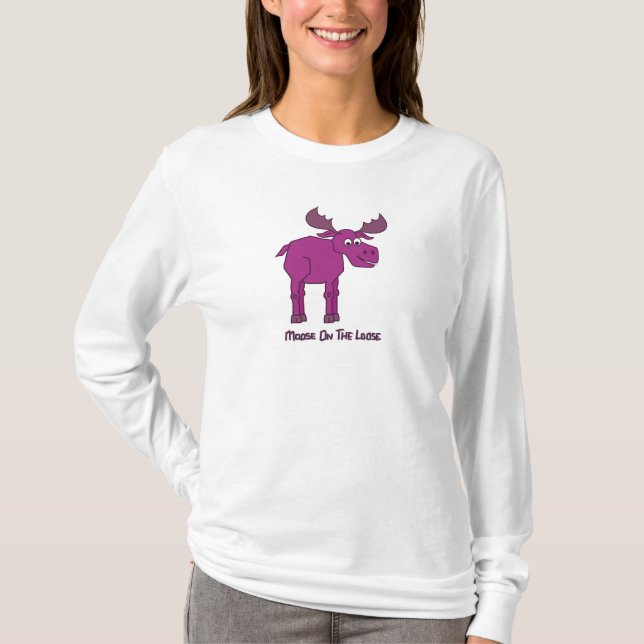 Rosa Elche auf dem losen T-Shirt (Vorderseite)