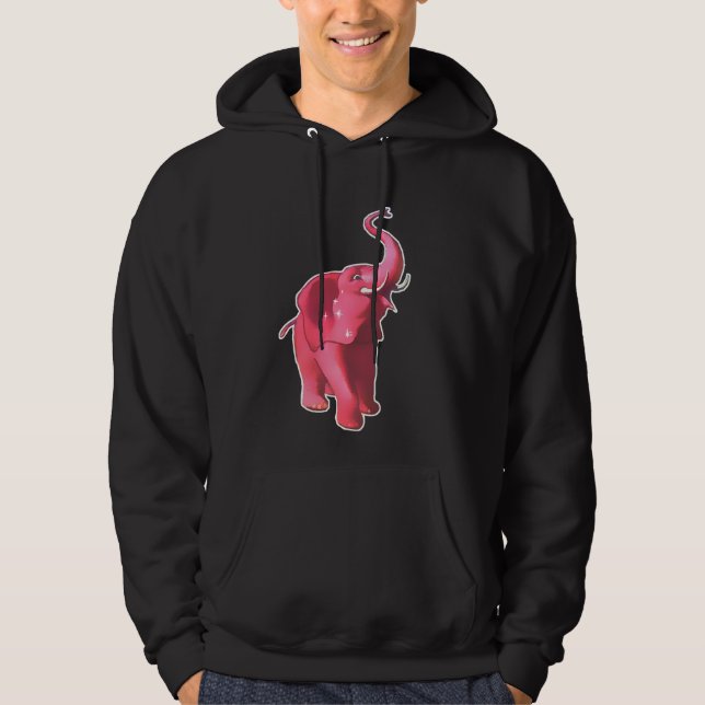 Rosa Elefant Hoodie (Vorderseite)