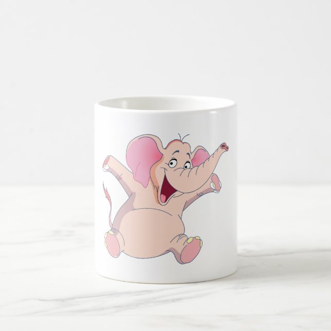 rosa Elefant pink elephant Kaffeetasse (Mittel)