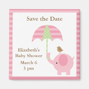 Rosa Elefant-Save the Date Magneten Magnet