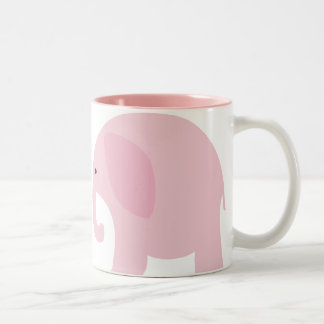 Rosa Elefant Zweifarbige Tasse