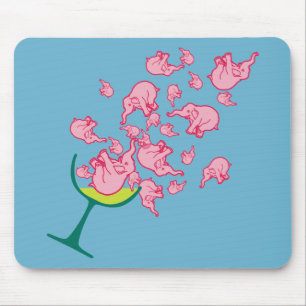 Rosa Elefanten Mousepad