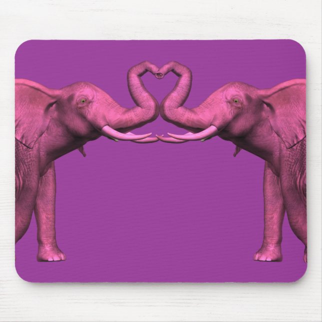 Rosa Elefanten Mousepad (Vorne)