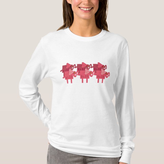 Rosa ELEFANTEN T-Shirt (Vorderseite)