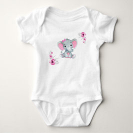 Rosa Elefantenbaby-Bodysuit Baby Strampler