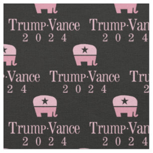 Rosa Elefantenfrauen für Donald Trump 2024 Stoff