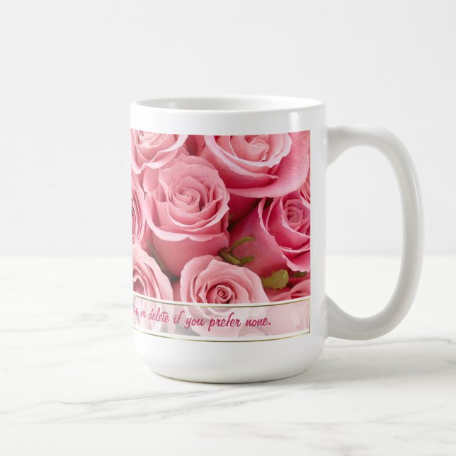 Rosa Elegance - Anpassen Kaffeetasse (Rechts)
