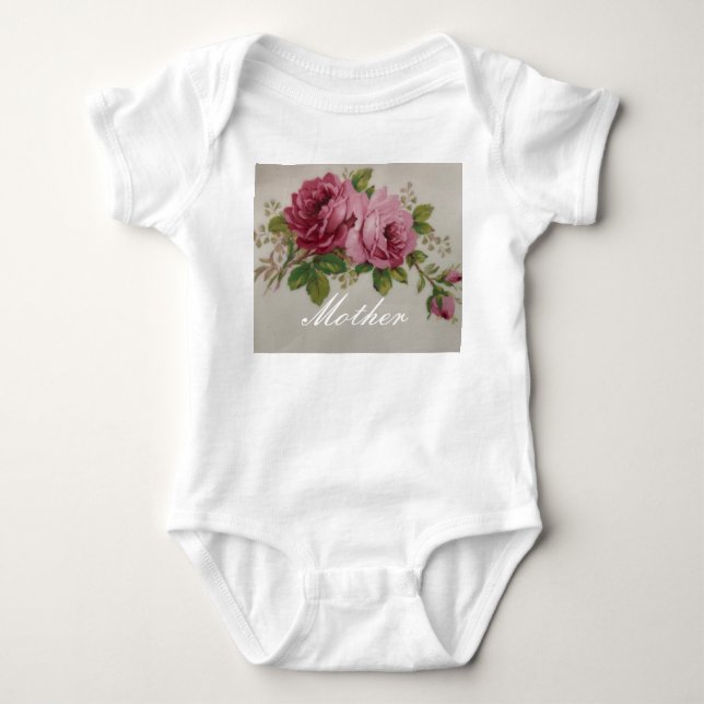 Rosa Elegance Baby Strampler (Vorderseite)