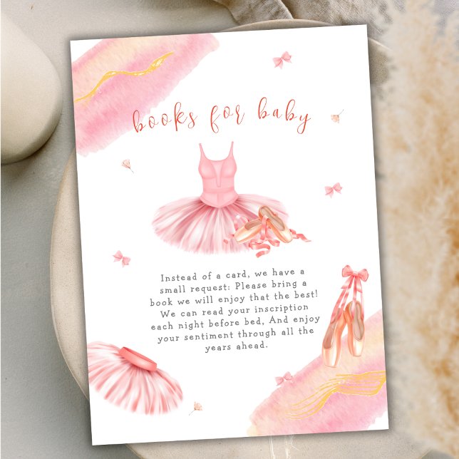 Rosa Elegant Ballerina Begrüßung Babydusche Dankeskarte (Pink Elegant Ballerina Welcome Sign Baby Shower Thank You Card)
