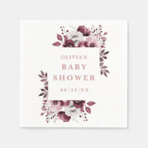 Rosa Elegant Country Floral Baby Dusche