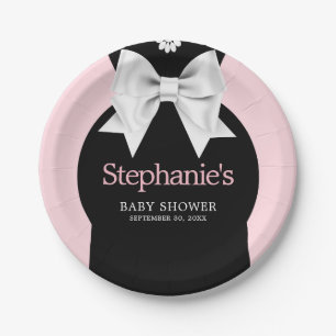 Rosa Elegant Tiffany Chic Fancy Baby Shower Pappteller