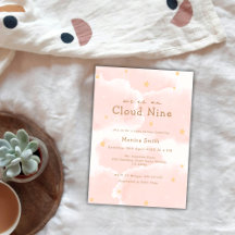 Rosa Elegant Wir sind auf Cloud Nine Girl Baby Dus
