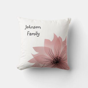 Rosa elegante Blume Kissen