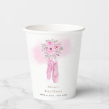 Rosa Elegante Blütenballerina Schuhe Babydusche