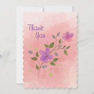 Rosa Elegante Dankeskarte