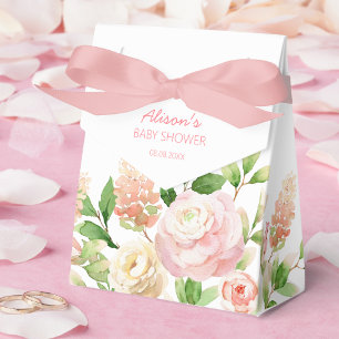 Rosa elegante Floralmädchen-Baby-Party Geschenkschachtel