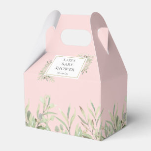 Rosa elegante Grüne Babyparty Geschenkschachtel
