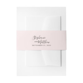 Rosa Elegante Hochzeit Einladungsbanderole